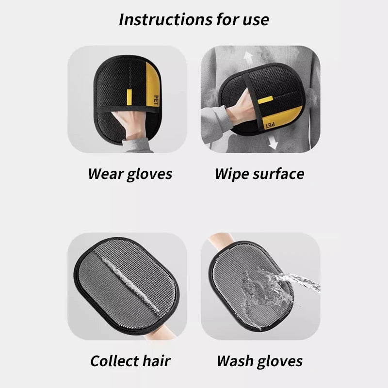 Pet Dog Static Bidirectional Grooming Gloves
