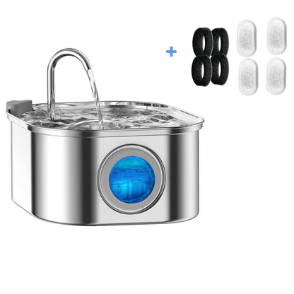 Stainless Steel Pet Water Feeder Auto Cat Fountain Smart Dog Water Dispenser